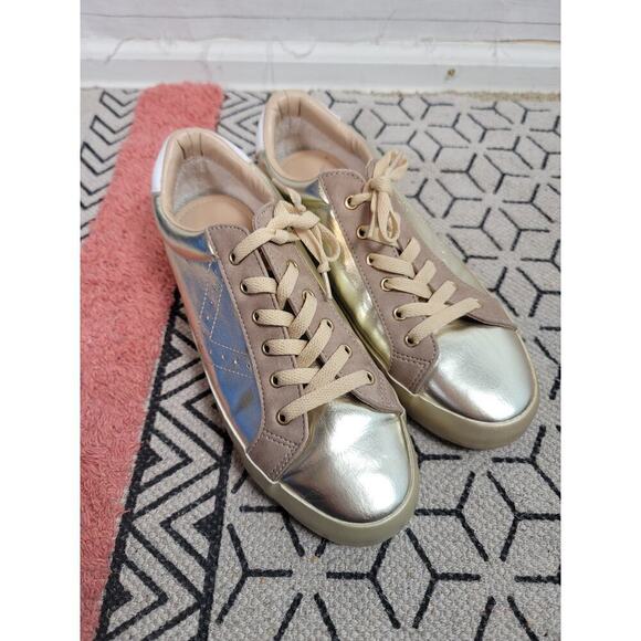 VINTAGE HAVANA THE FUTURE SNEAKERS IN WASHED GOLD, SZ 9 - Picture 2 of 13